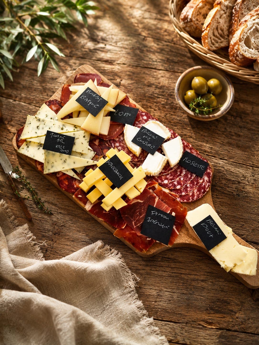 Planche de charcuteries et fromages locaux pour un afterwork